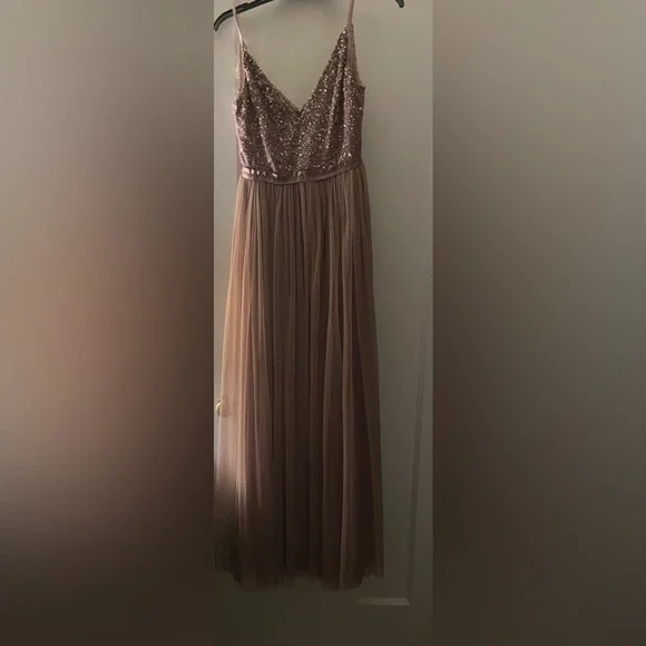BHLDN & Anthropologie Avery dress size 0 beaded tulle - Picture 7 of 9